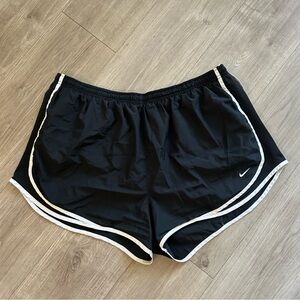 Nike Women's Black and White Athletic Running Shorts